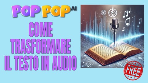 Come trasformare un file di testo in un file audio utilizzando POPPOP.AI