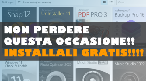 Installa software utility per PC gratuitamente Approfitta dell'offerta a tempo!!